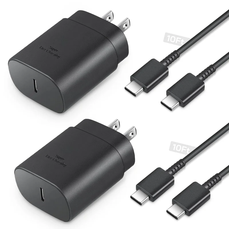 25W Type C Charger Fast Charging 10 ft, USB C Charger Block & Android Phone Chargers Cord 10 Foot for Galaxy S25 Ultra/S25/S25+/S24 Ultra/S24/S24+/S23/S22 Ultra | Premium Quality Product, Best Value, Fast Shipping