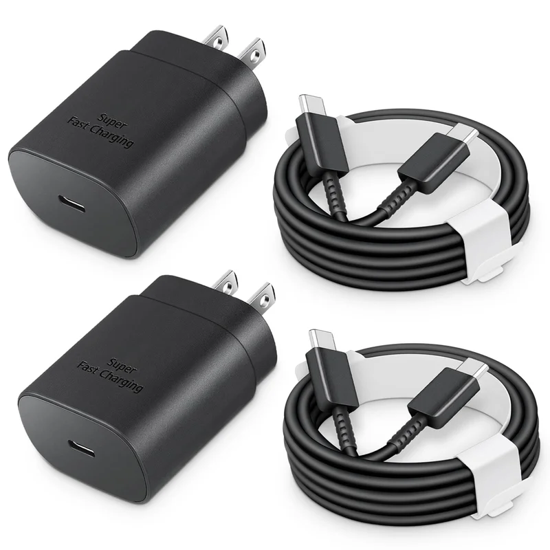 25W USB-C Fast Charger Block with C-to C | Premium