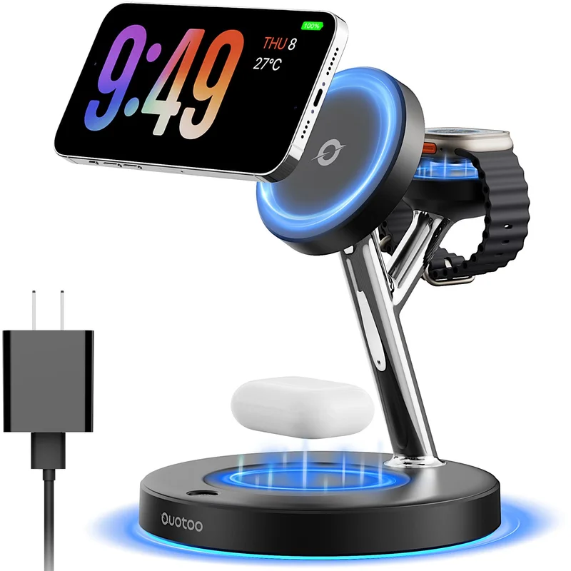 3-in-1 MagSafe Wireless Charging Station (Blue) for iPhone 17 and More Devices