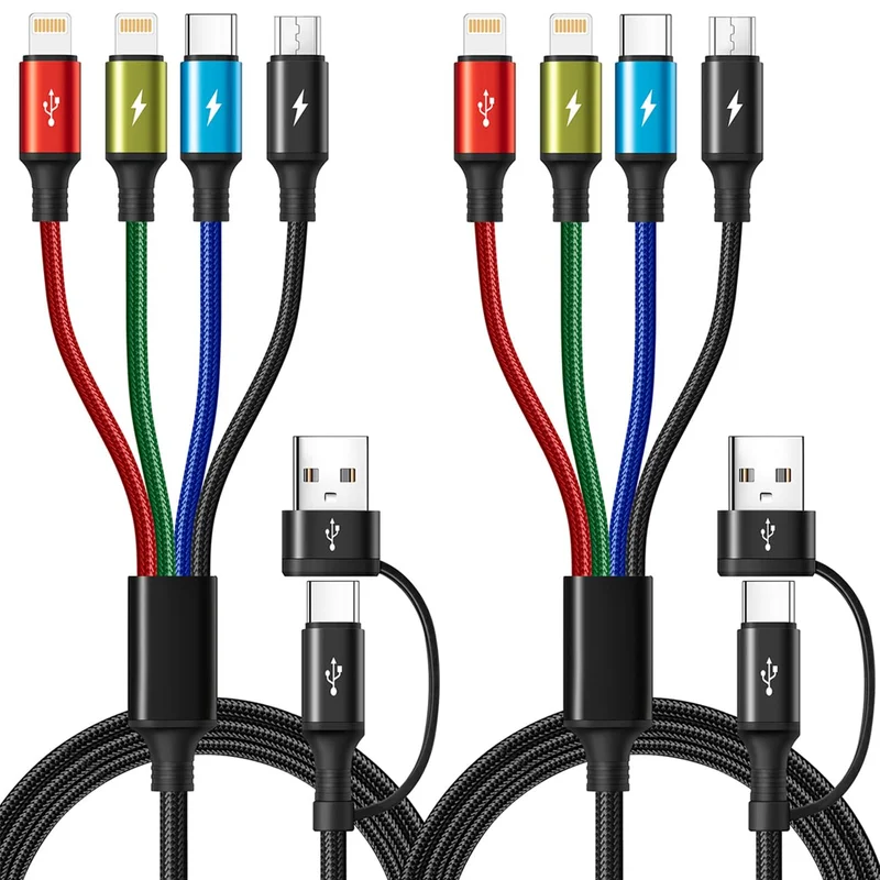 6 in 1 Multiple Charging Cable 2Pack 6Ft | Premium