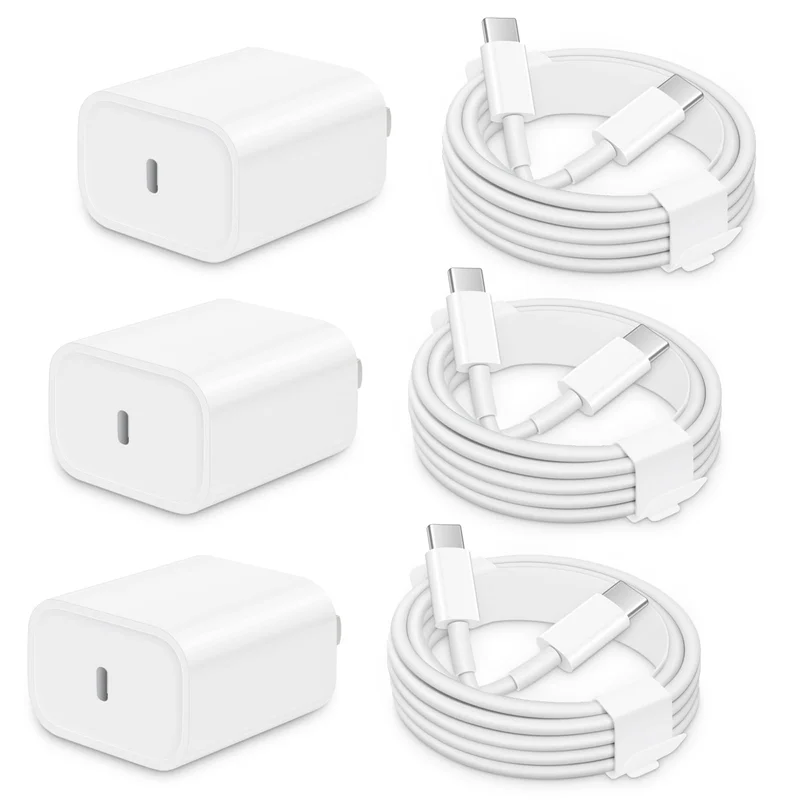 AISNI iPhone 17/16/15 Charger Fast Charging 3 Pack 20W USBC Charger Block with 6 FT Type C Charger Fast Charging Cord Compatible with iPhone 17/17 Plus/17/16/15 Pro Max/16/16 Plus/15/iPad Pro-White | Premium Quality Product, Best Value, Fast Shipping