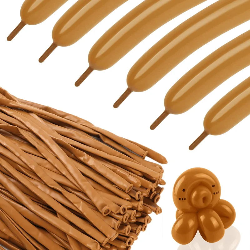 Dark Brown Long Animal Twisting Balloons (260 Size), 100 Pcs for DIY Balloon Arches & Festival Party Decorations