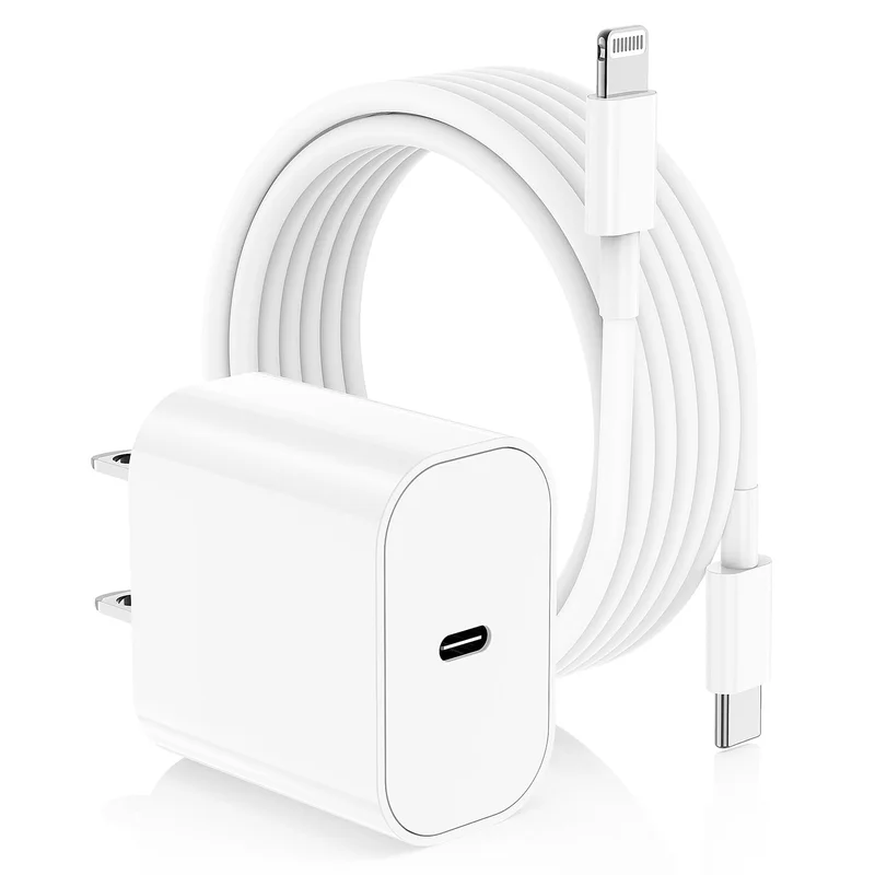 Type C Wall Charger Block Plug and 10ft USB C to Lightning Charging Cable Cord Long, Power Adapter Cube Brick Box for Apple iPhone 14 Pro Max/14 Plus/14/13/12 Mini/11/XS Max/XR/iPad, iPhone Fast Charger