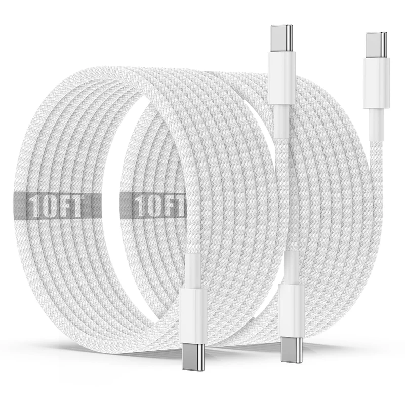 USB C to C Charging Cable 10ft, 60W Fast Type C to C Charger Cord Long for Apple iPhone 17 Pro Max/17 Air/16 Pro Max/15 Plus, MacBook Pro 2021/2020/2019,iPad 12.9/11 inch/Mini/Air 5/4,Samsung Galaxy | Premium Quality Product, Best Value, Fast Shipping