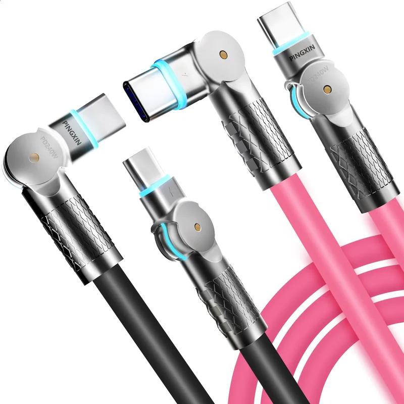 USB C to USB C Cable 10ft 240W 2-Pack USB 2.0, Type C Charging Cable for iPhone 15, Samsung Galaxy S23, MacBook Pro 2020, iPad Pro, iPad Air 4, Pixel and More. Black+Pink | Premium Quality Product, Best Value, Fast Shipping