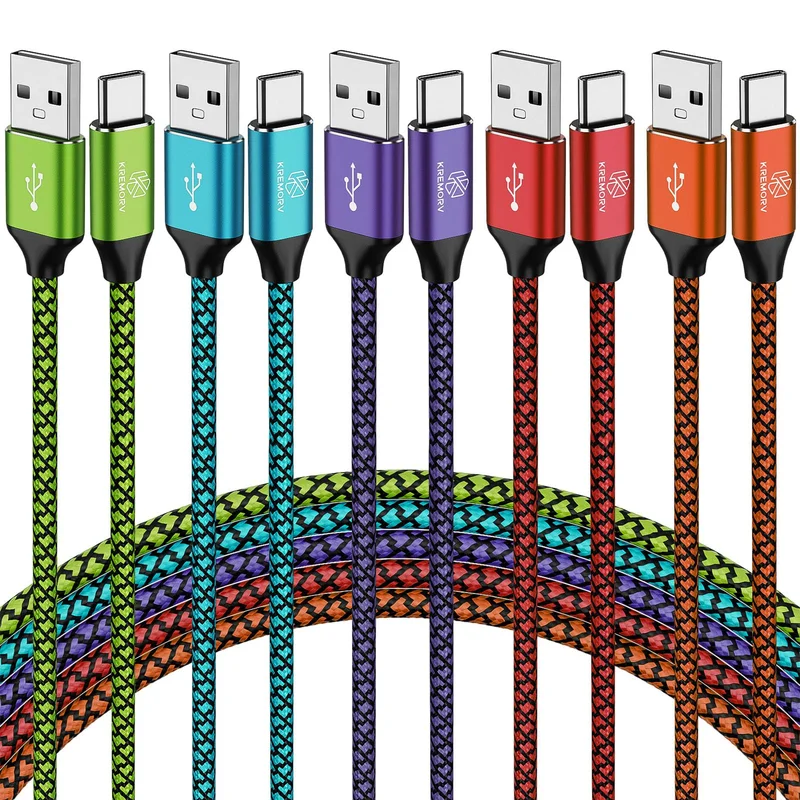 USB to USB C Cable 5-Pack 10FT USB | Premium